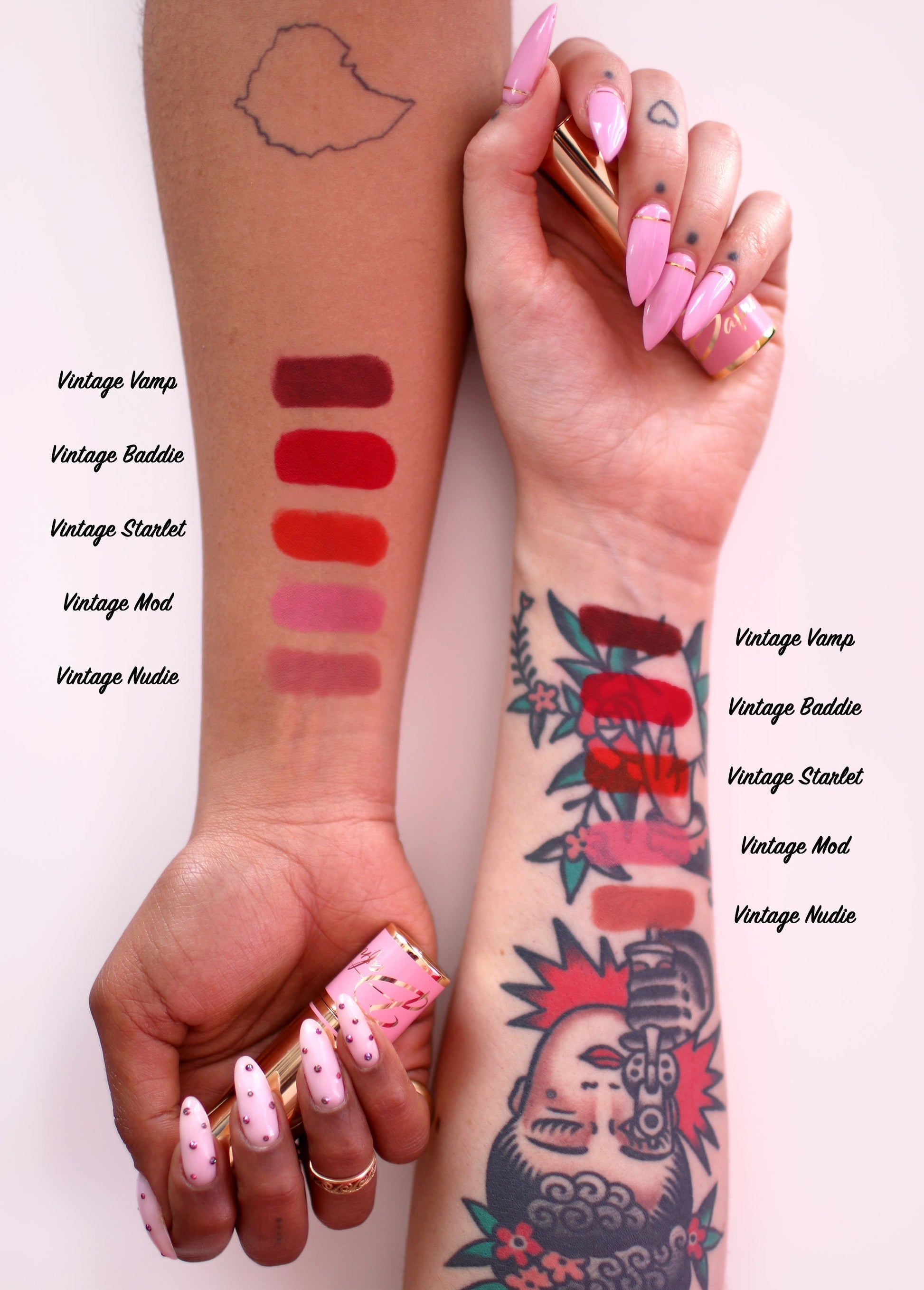 'Vintage with a Twist' Lipstick & D Precision Brush Set